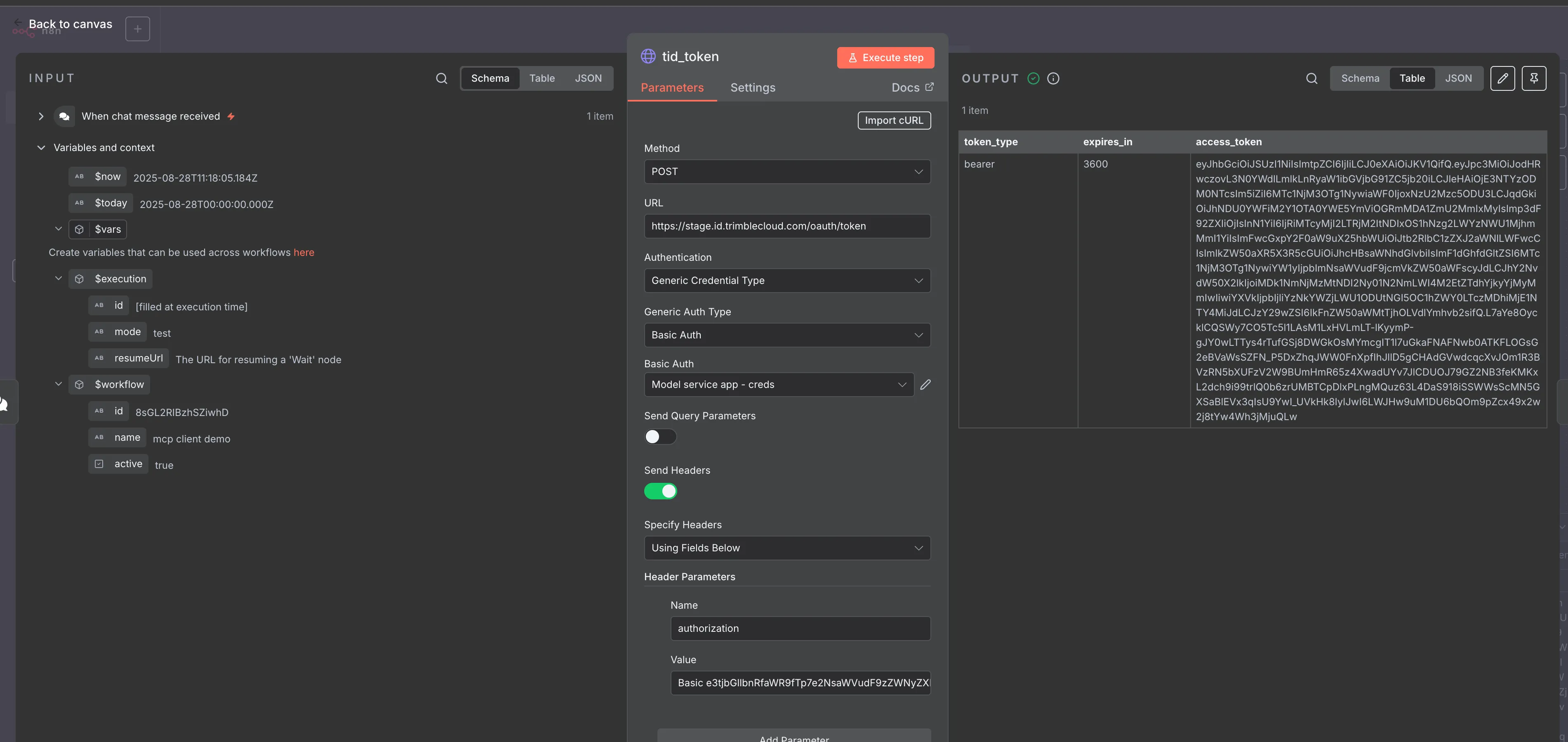 TID Token Configuration