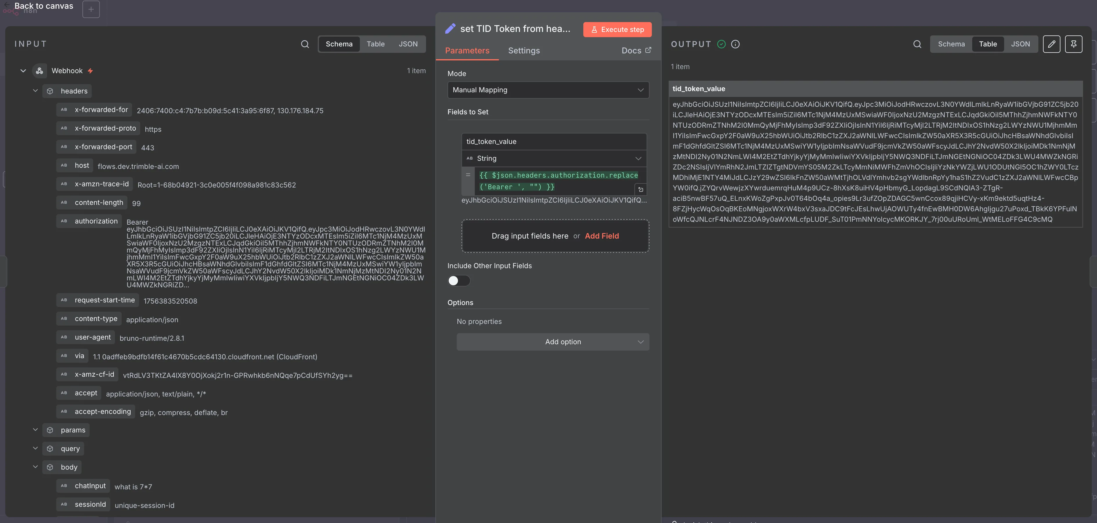 Set TID Token Configuration