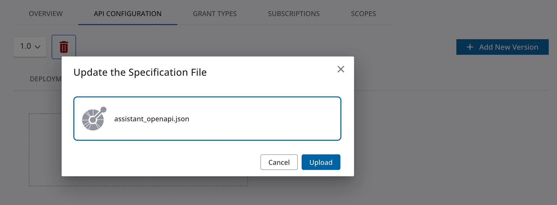 API Specification Uploader