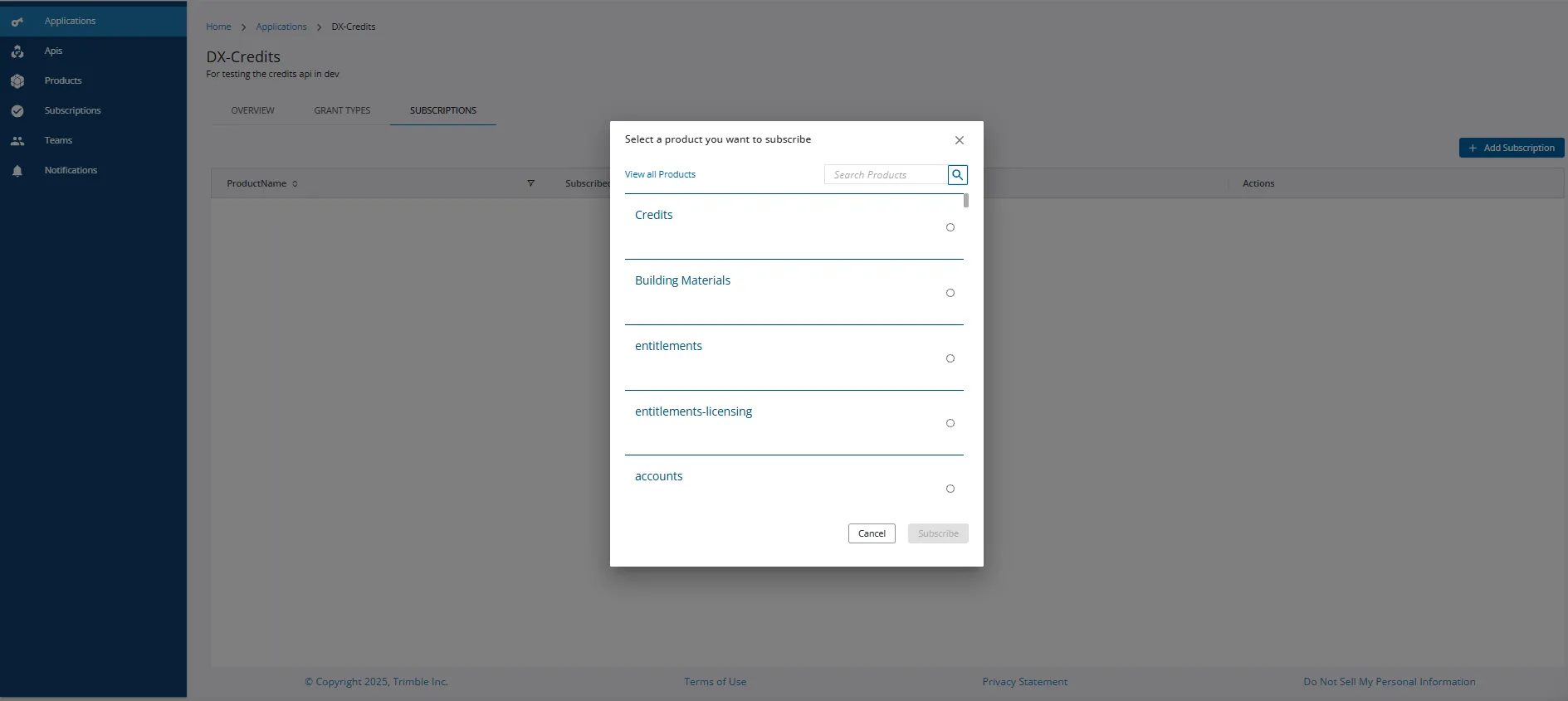Add subscription
