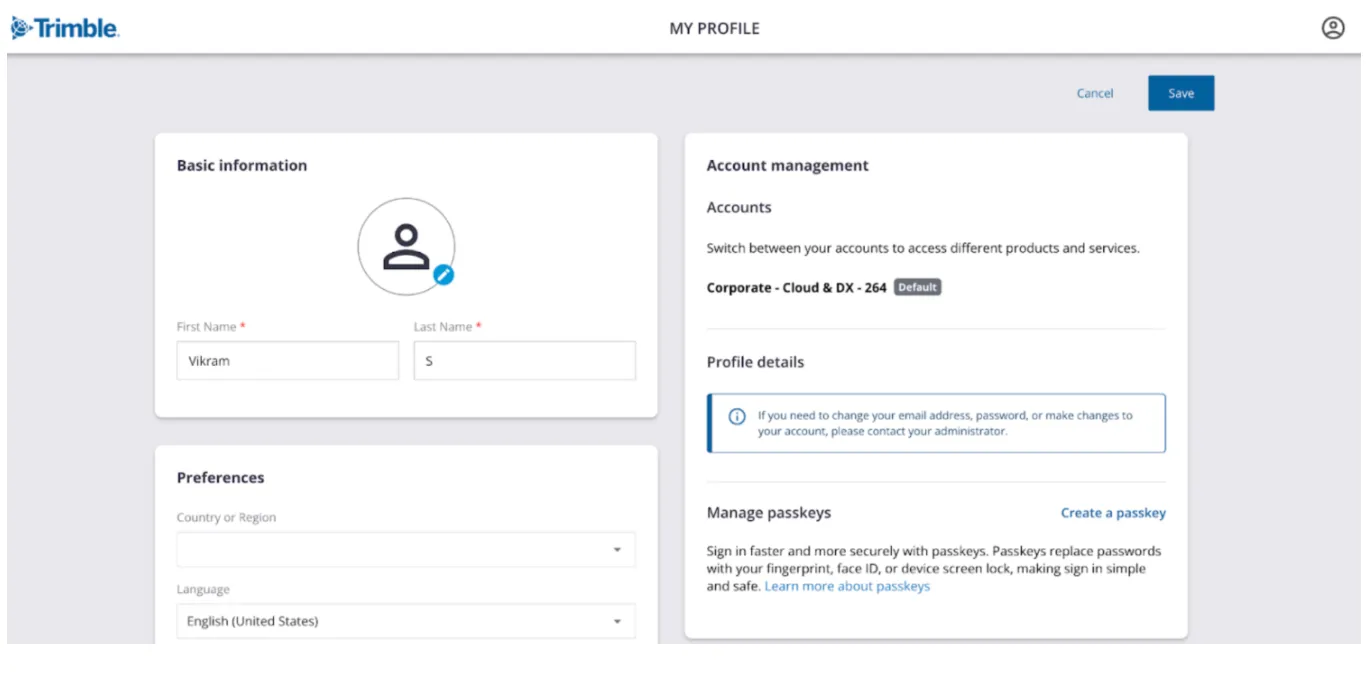 My profile