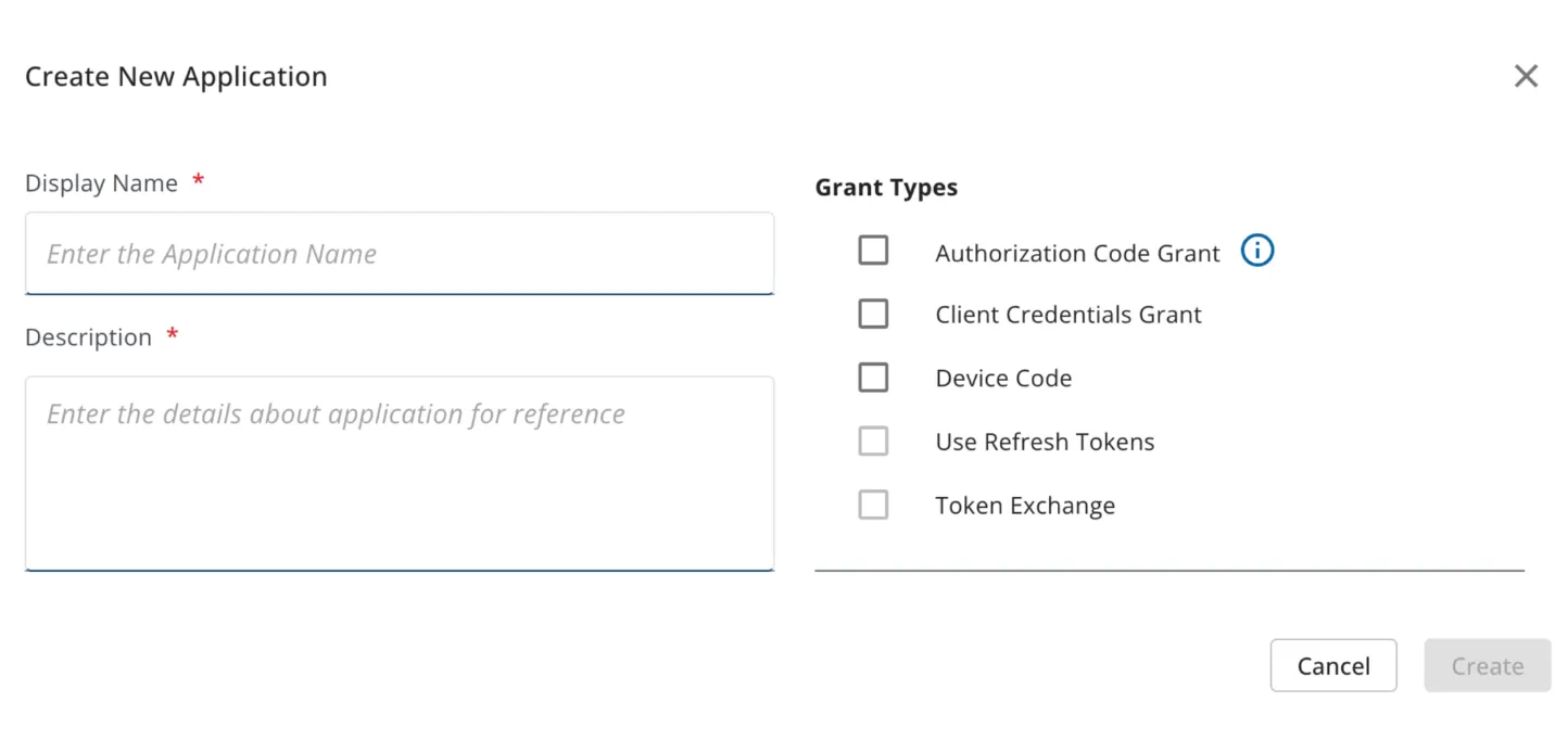 Create new application