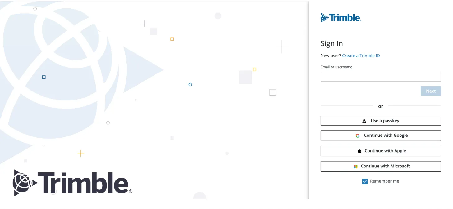 Trimble sign in