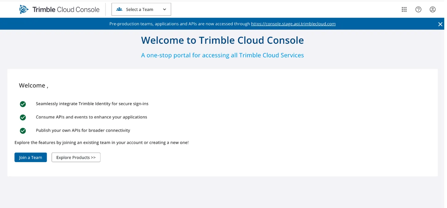 Cloud console home