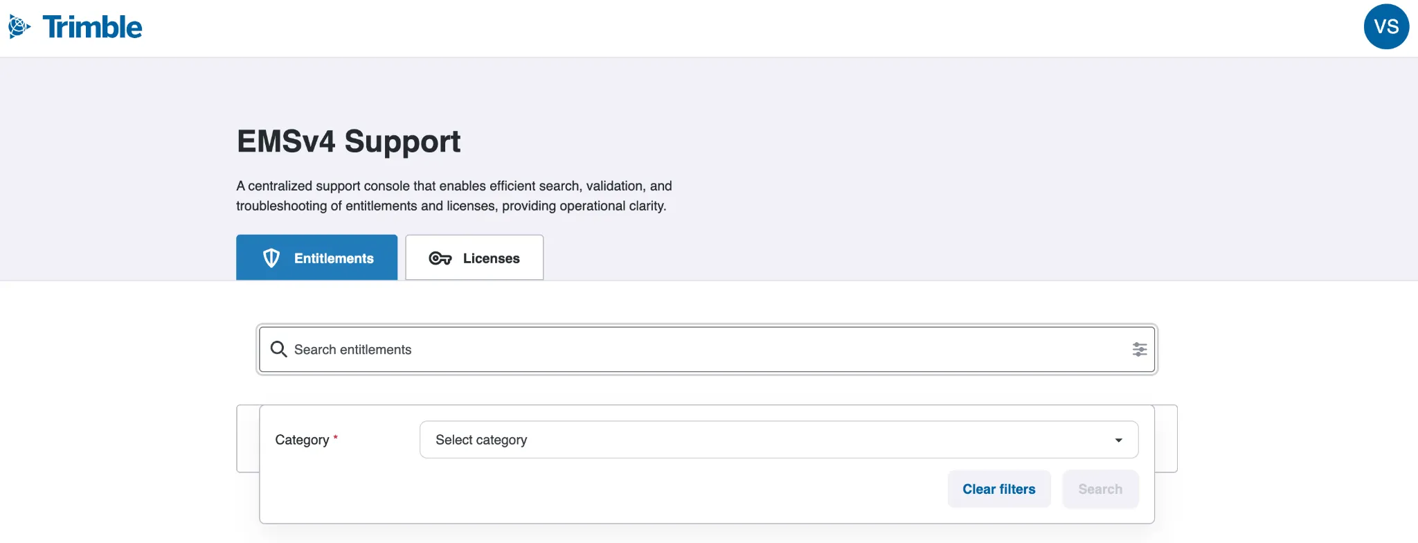 search entitlement