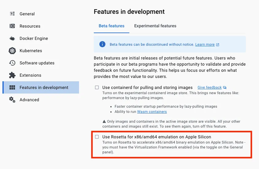 Rosetta for x86/amd64 emulation on Apple Silicon