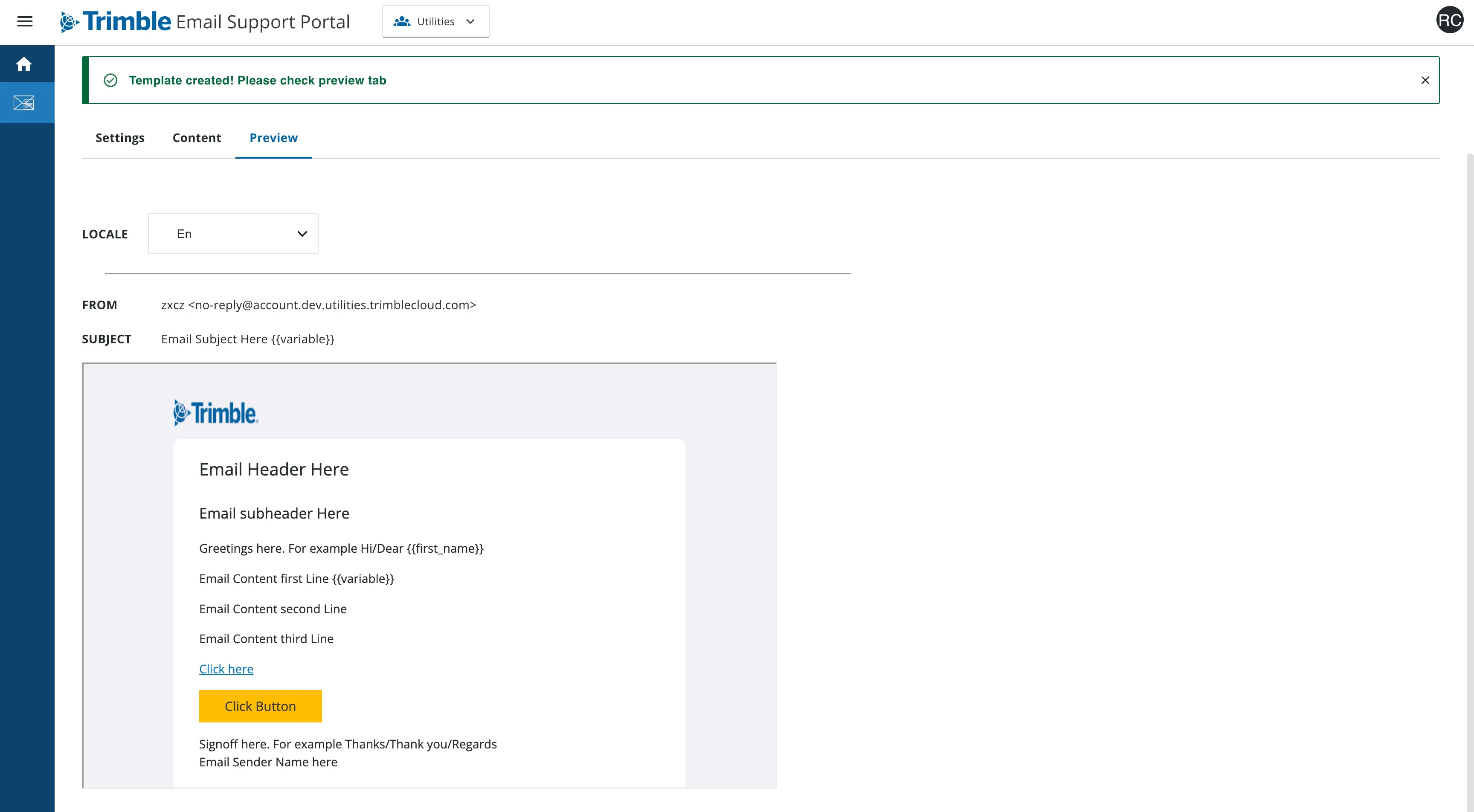 Email Template Manager - Template Preview
