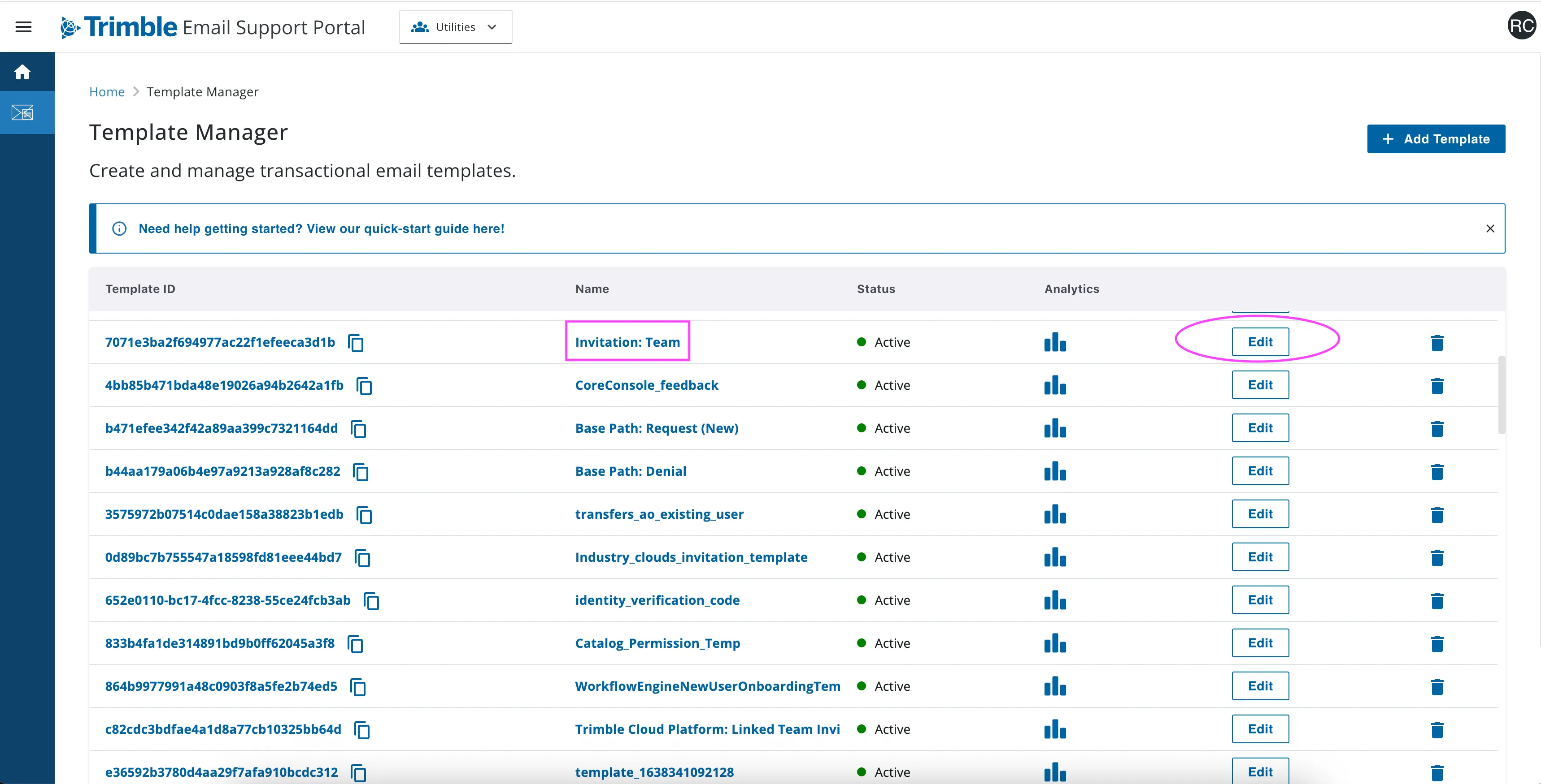 Email Template Manager - Template Settings