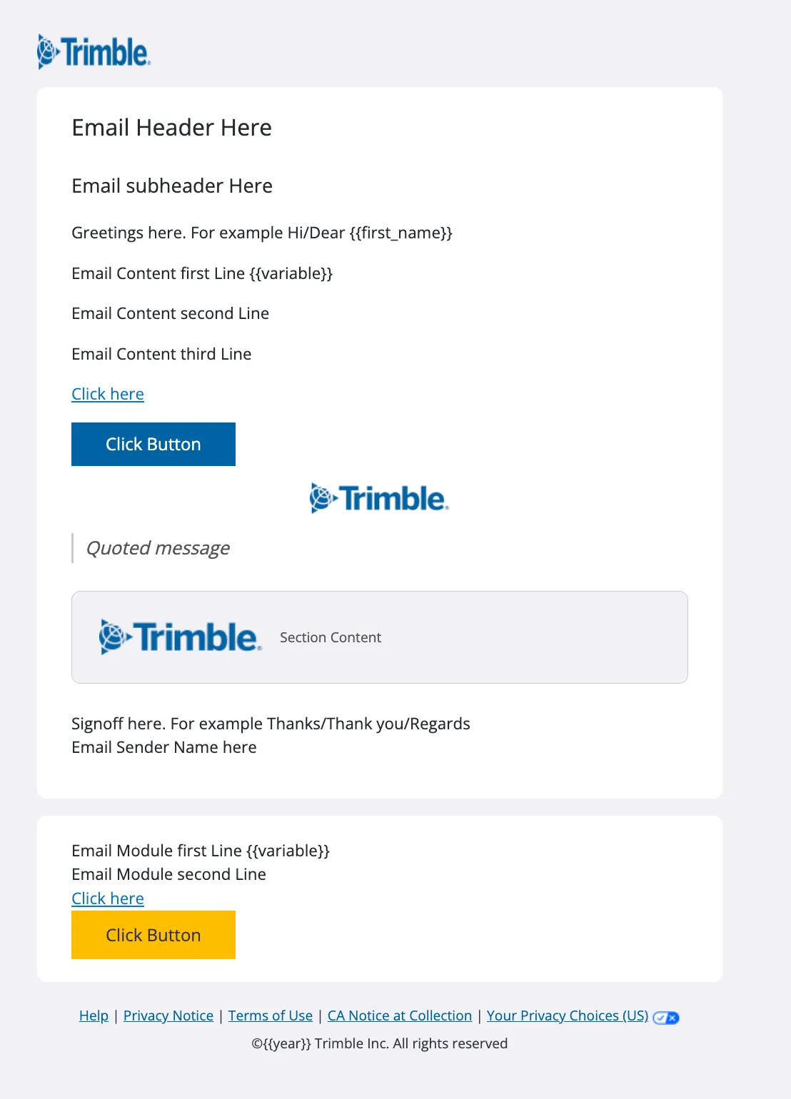 Email Template Manager - Supported Tags