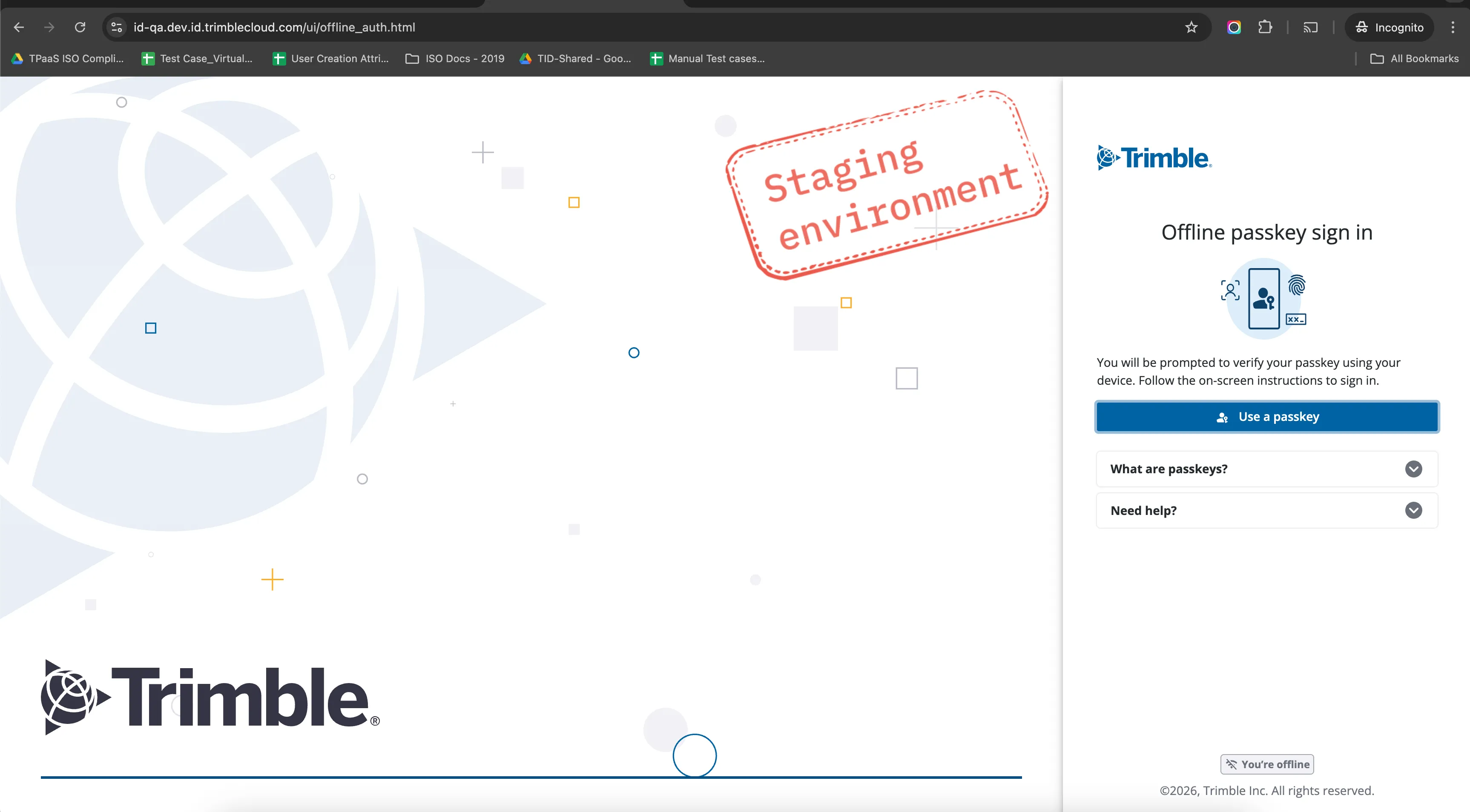 TID Offline Login Page