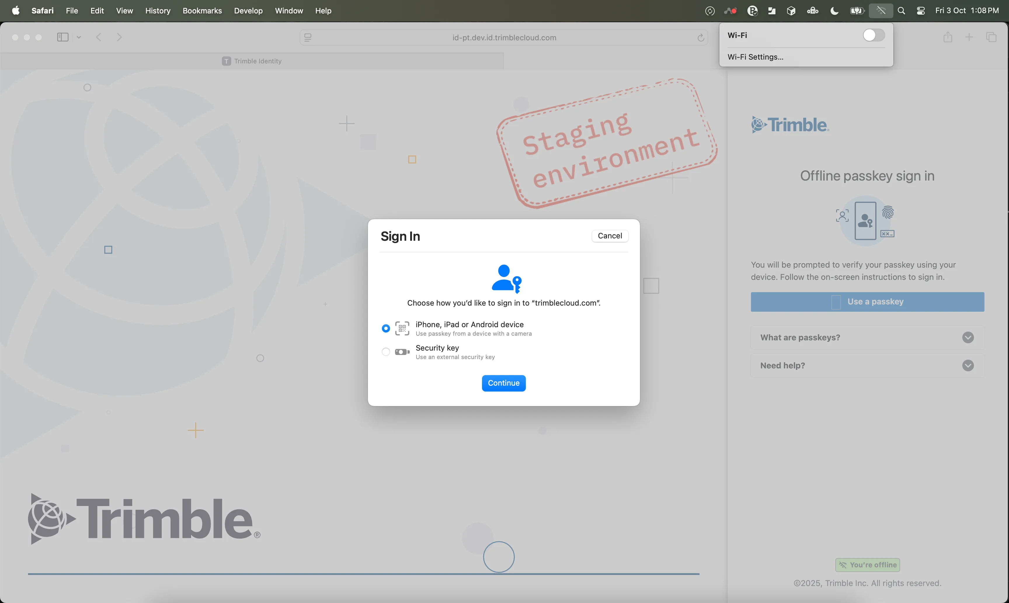 TID Offline Login Passkey