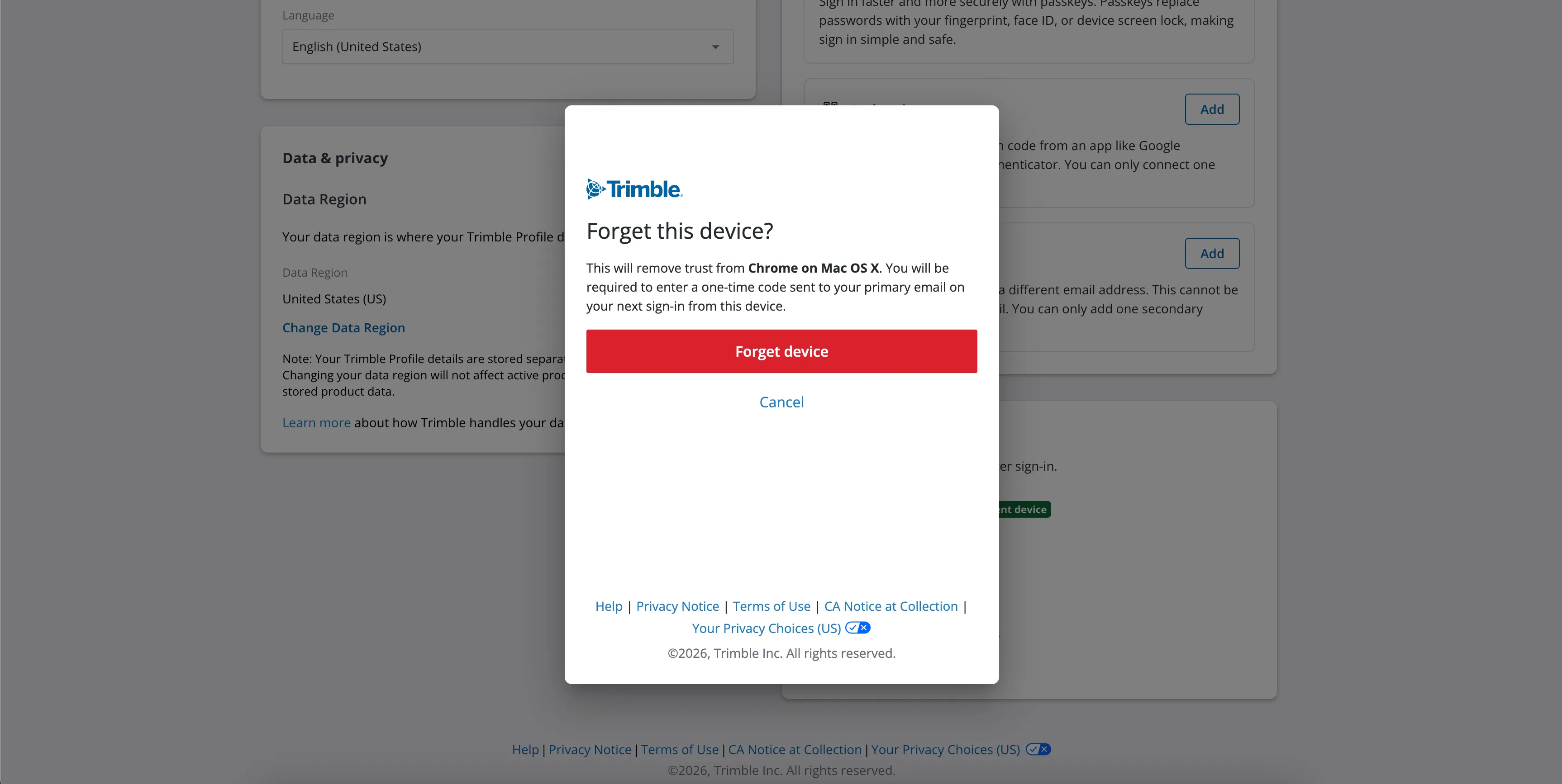 Forget single device